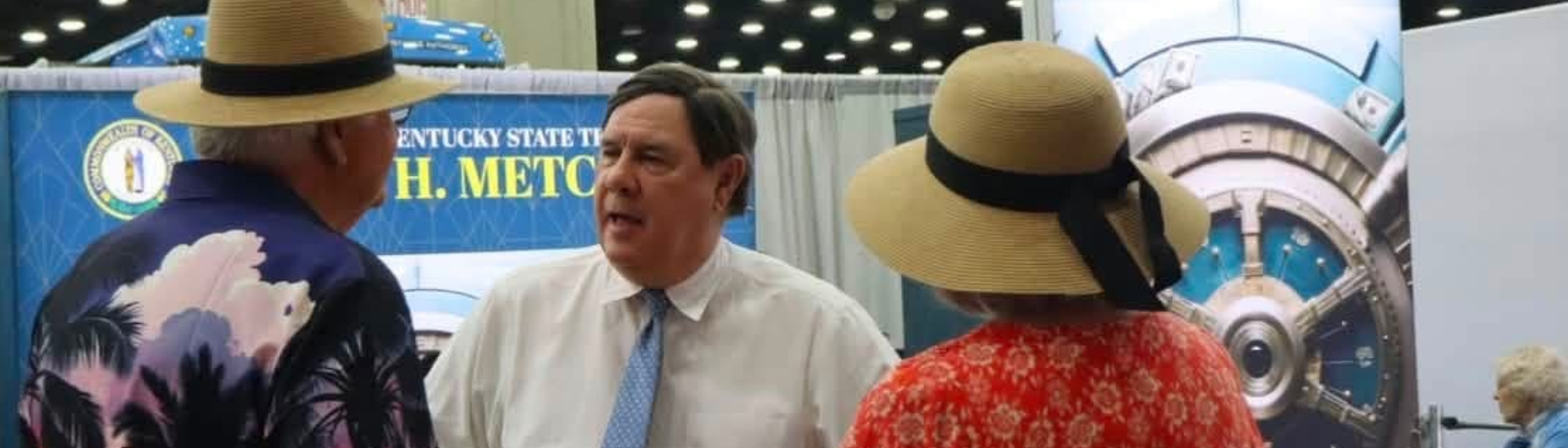Kentucky State Treasurer meeting constituents at the 2026 State Fair.