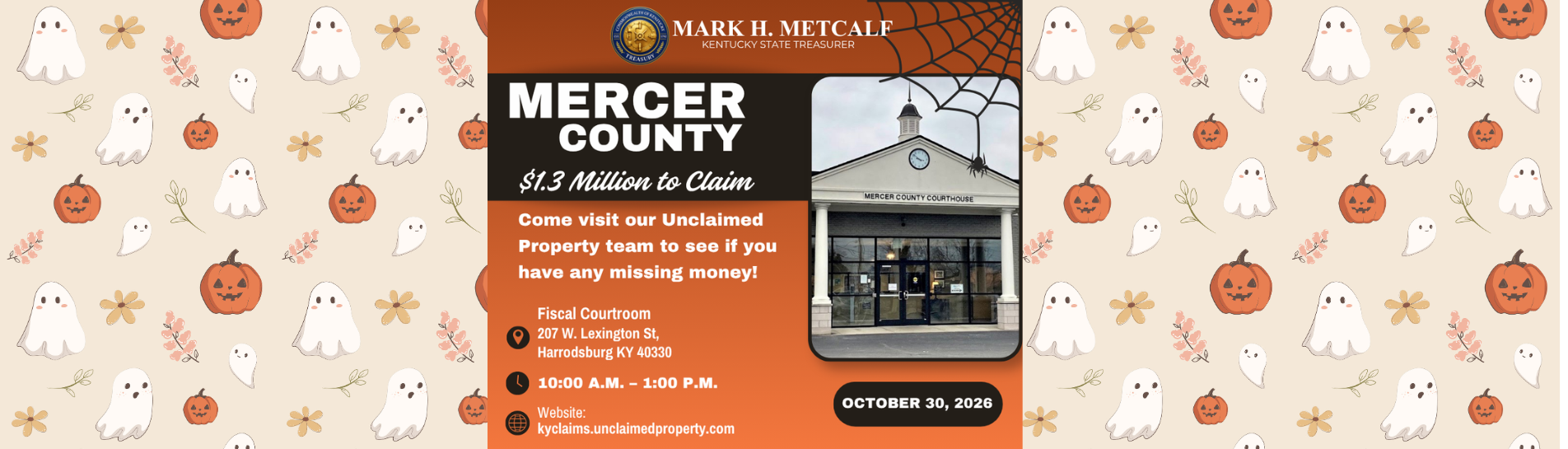 Mercer County Unclaimed Property Roadshow Graphic